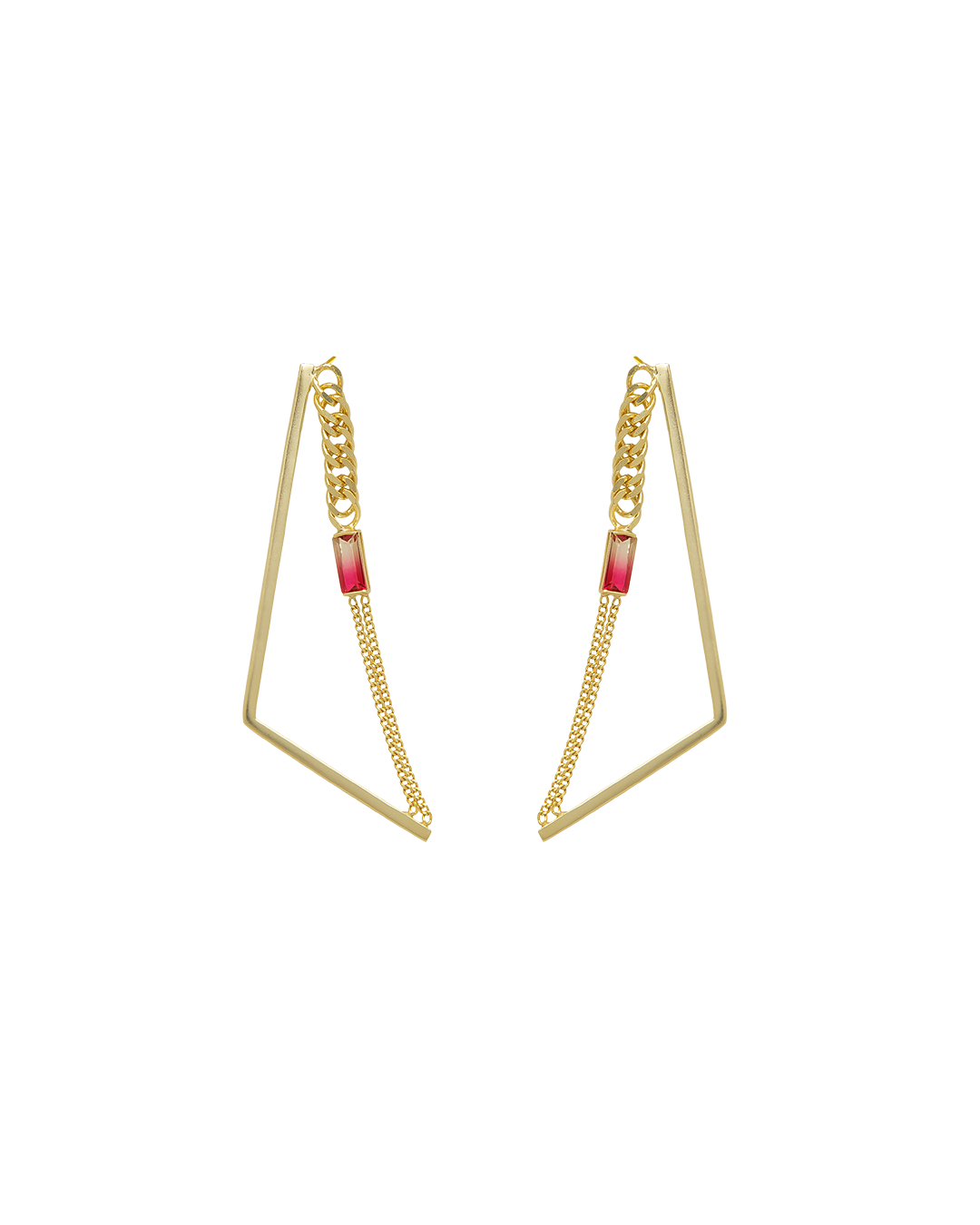 MELON DEW TRIANGLE EARRING