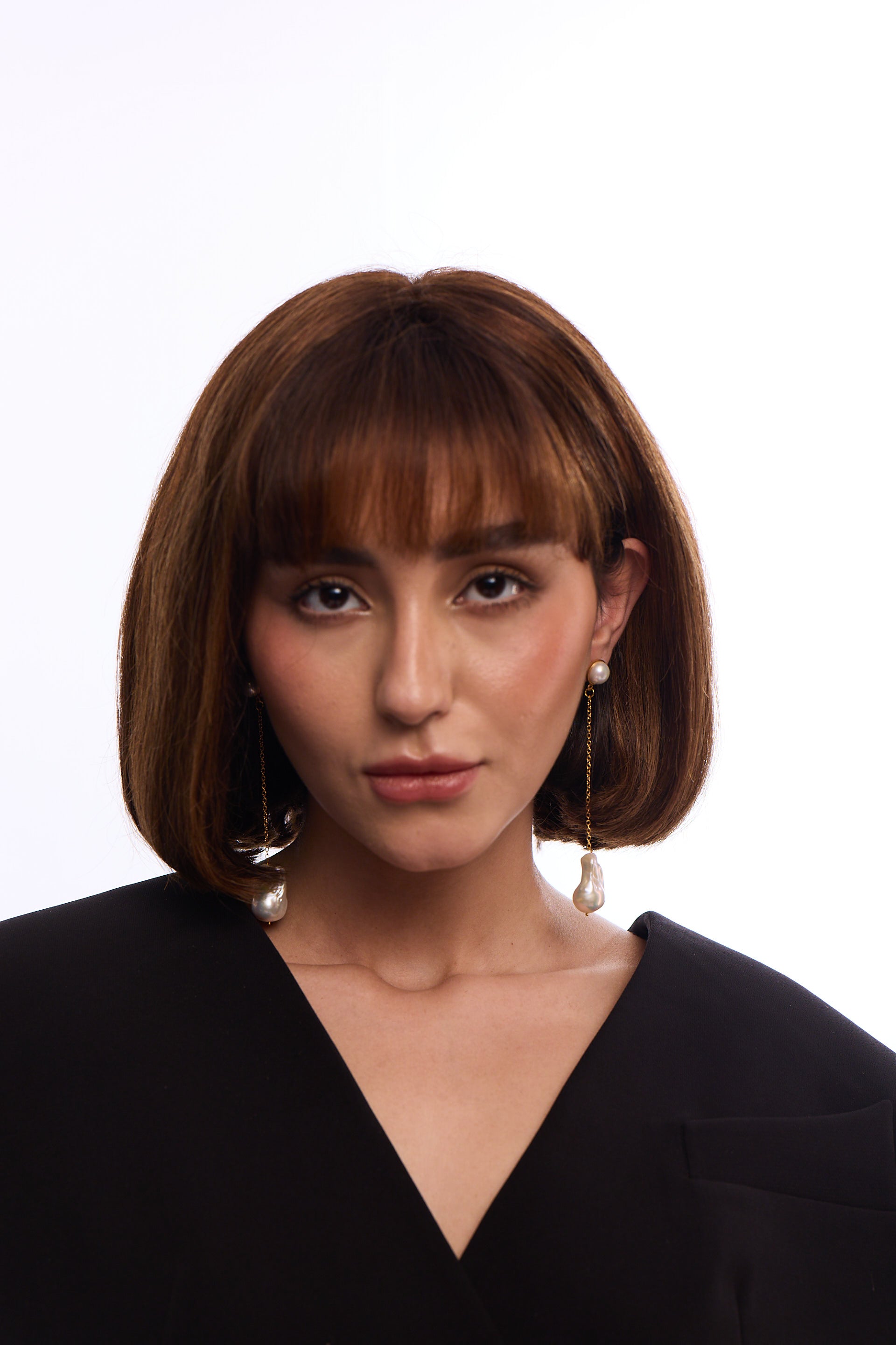 Baroque Duster Drops long baroque pearl statement earrings for women