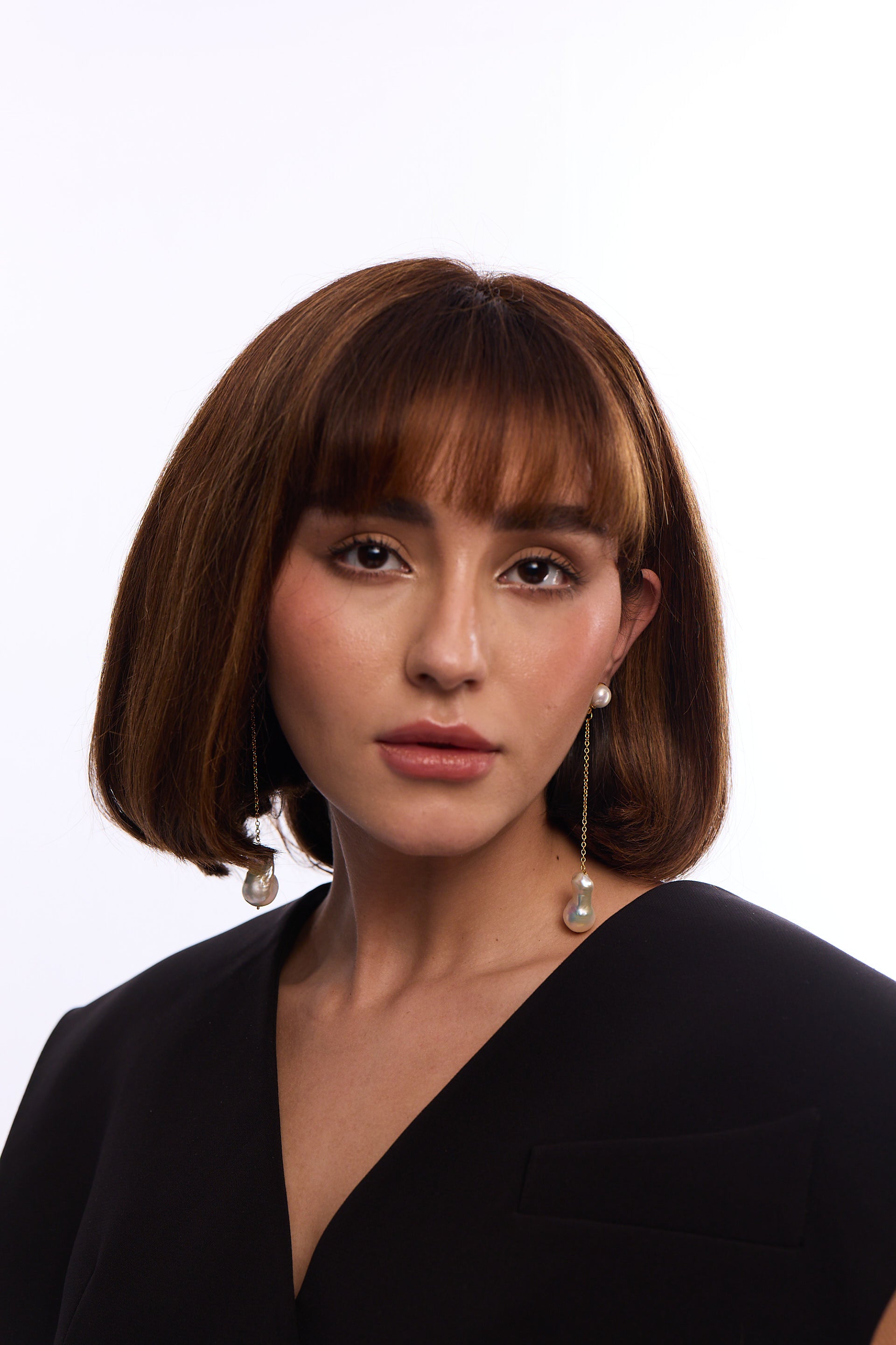 Baroque Duster Drops long baroque pearl statement earrings for women