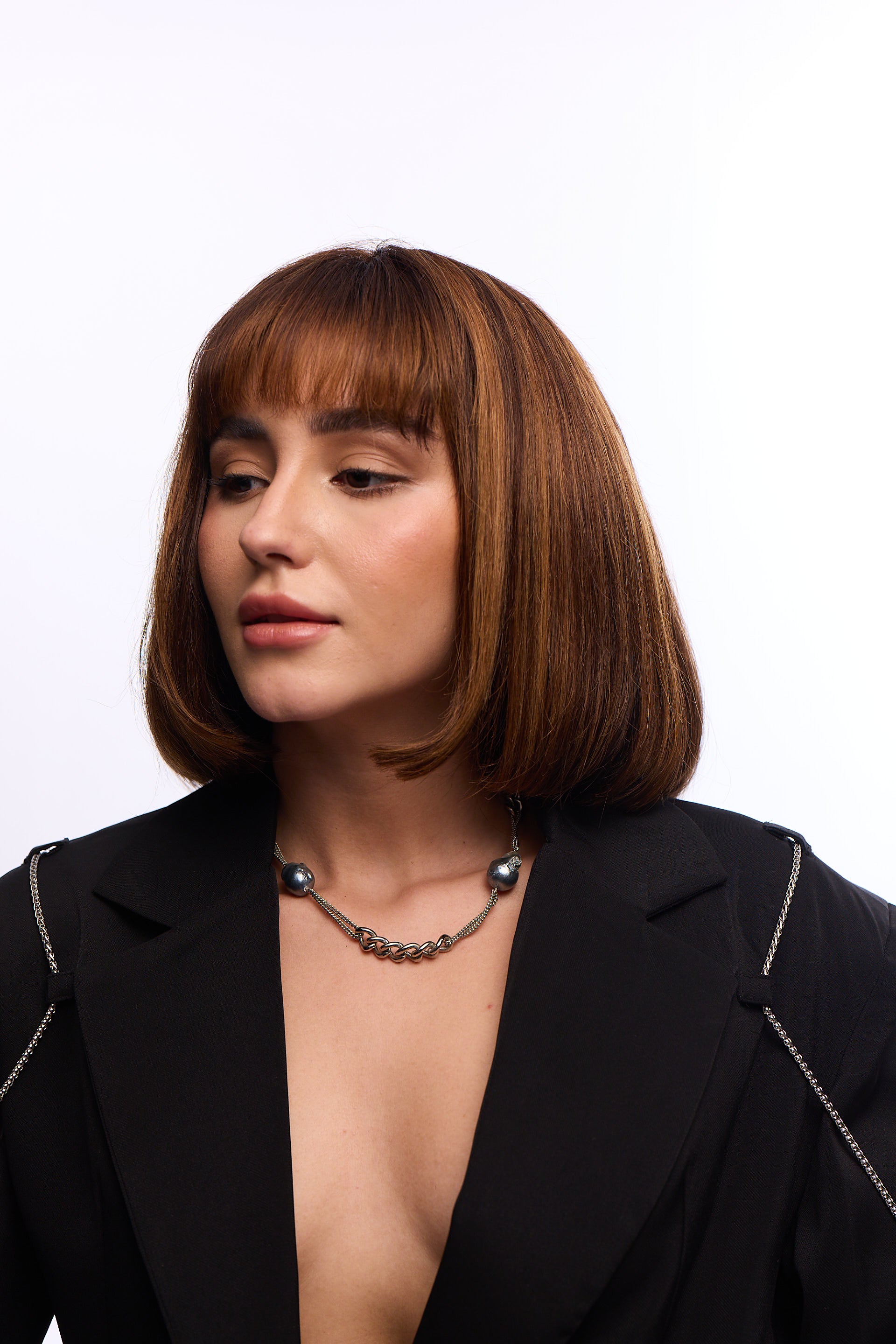 Anaash Mini Blue Baroque Chain designer blue statement necklace for women