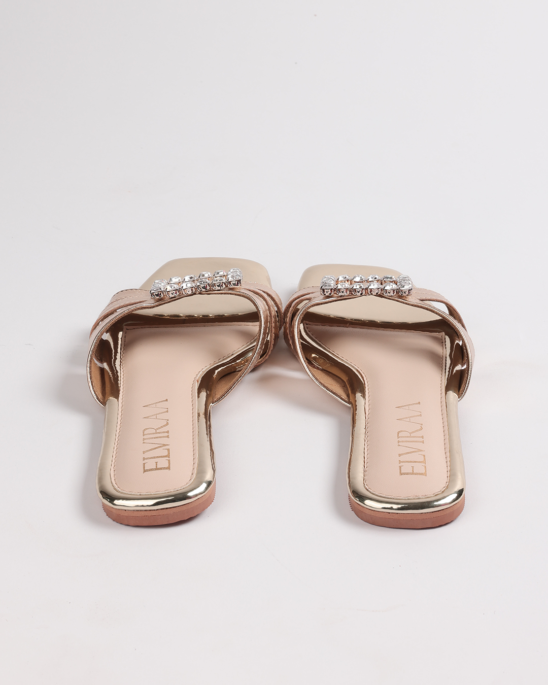 Square Stone buckle Heels