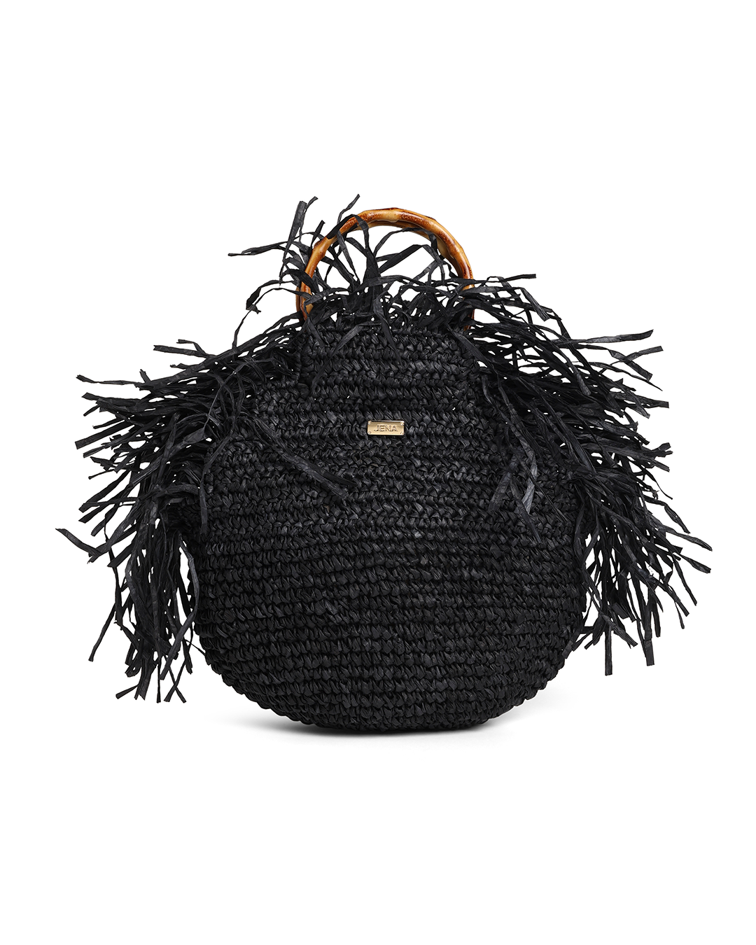 Bucket bag with bamboo Handle