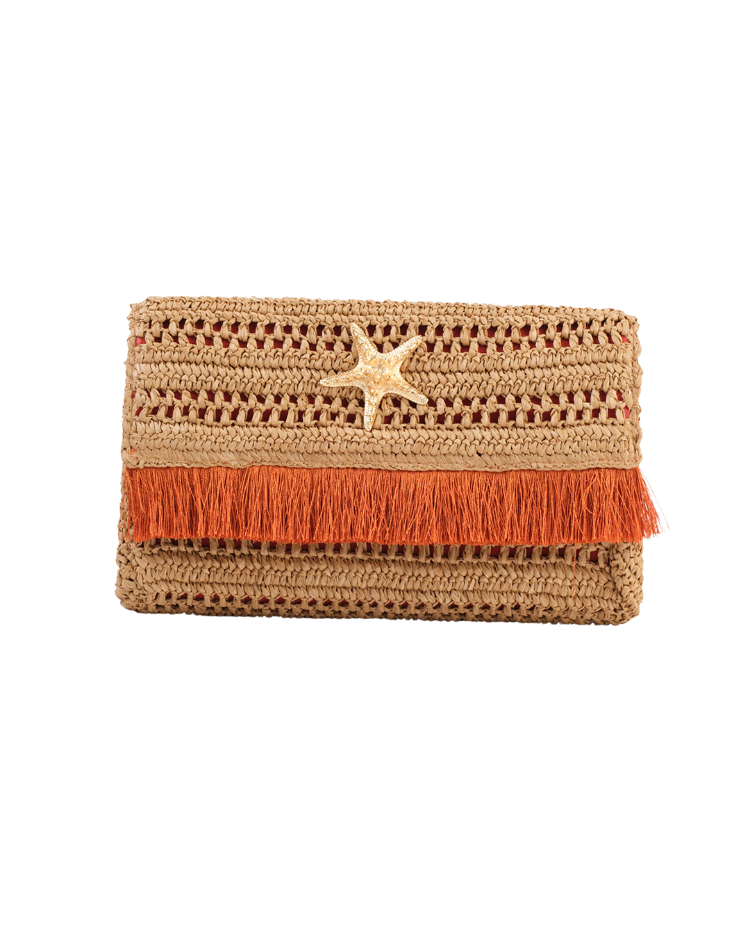 Slim Raffia Clutch 6A