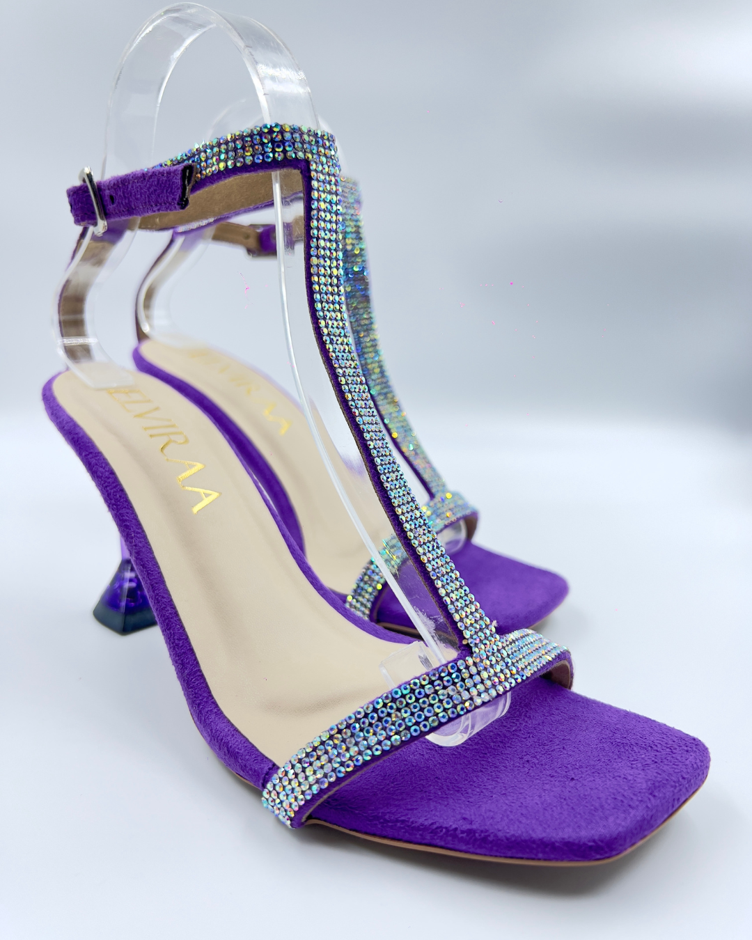 Tstrap Rhinestone Heels