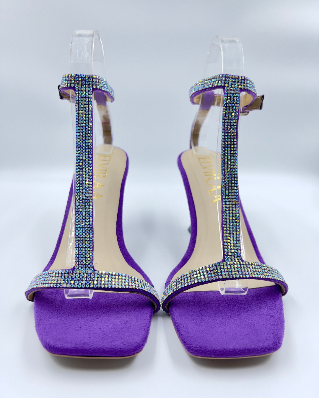 Tstrap Rhinestone Heels
