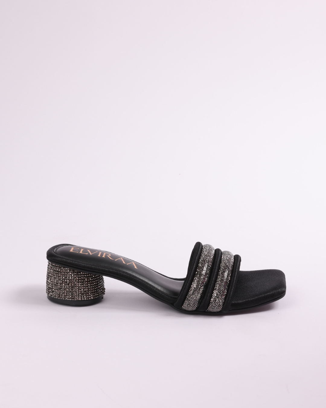 Puffy Diamond strap block heels 3