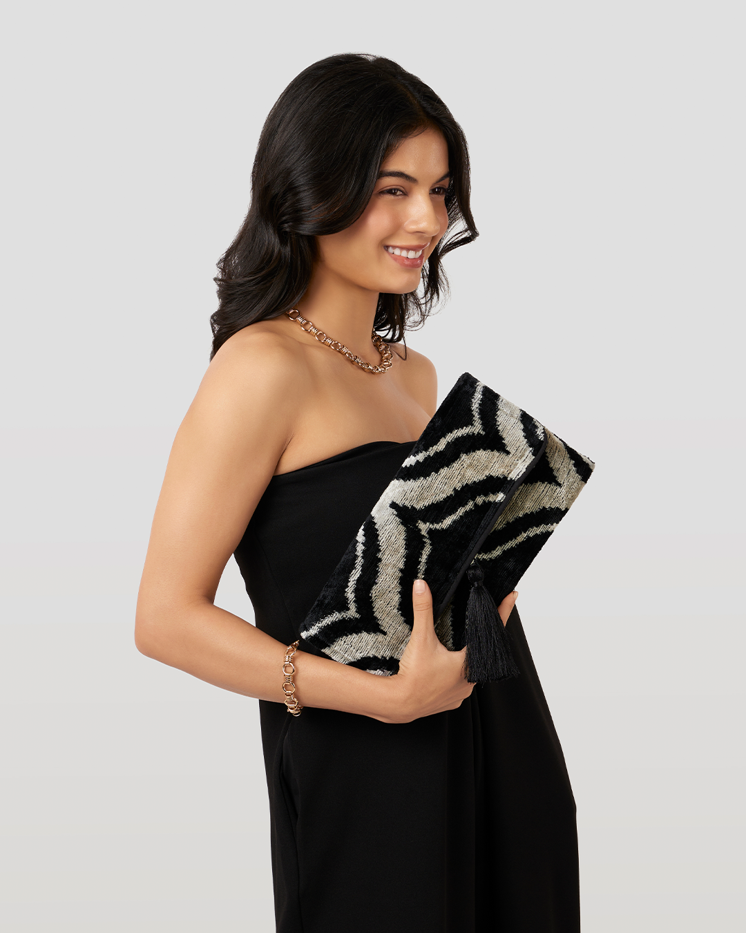 Velvet Silk Foldover Clutch 3B