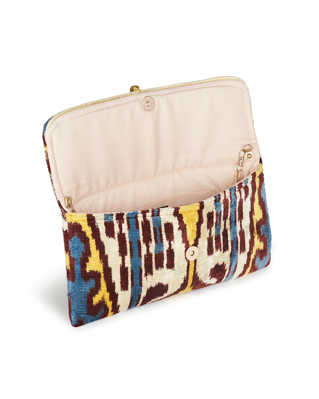 Velvet Silk Foldover Clutch 3D