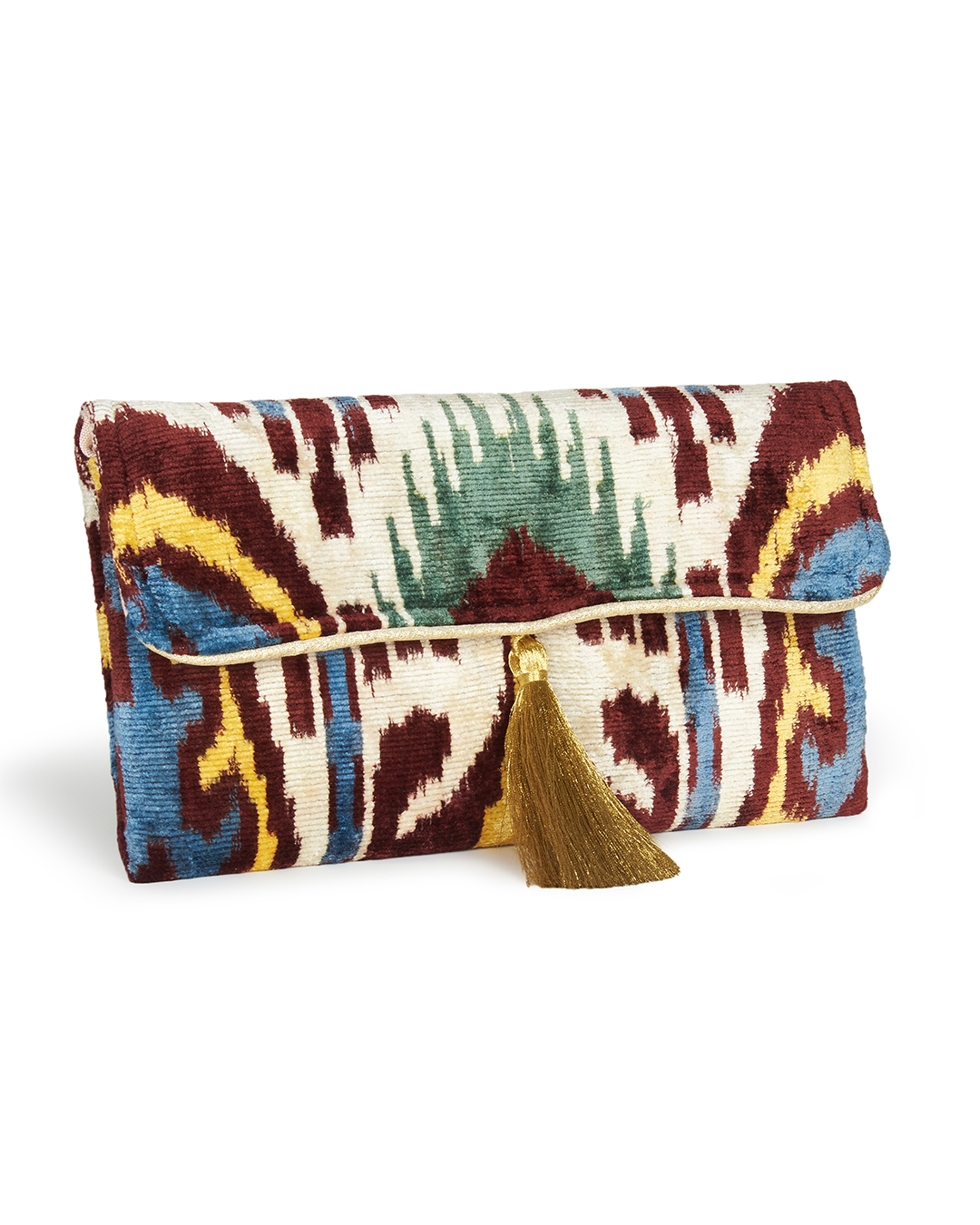 Velvet Silk Foldover Clutch 3D