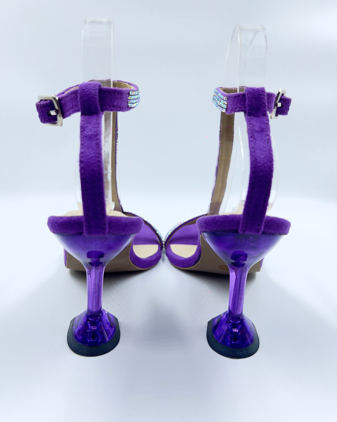Tstrap Rhinestone Heels