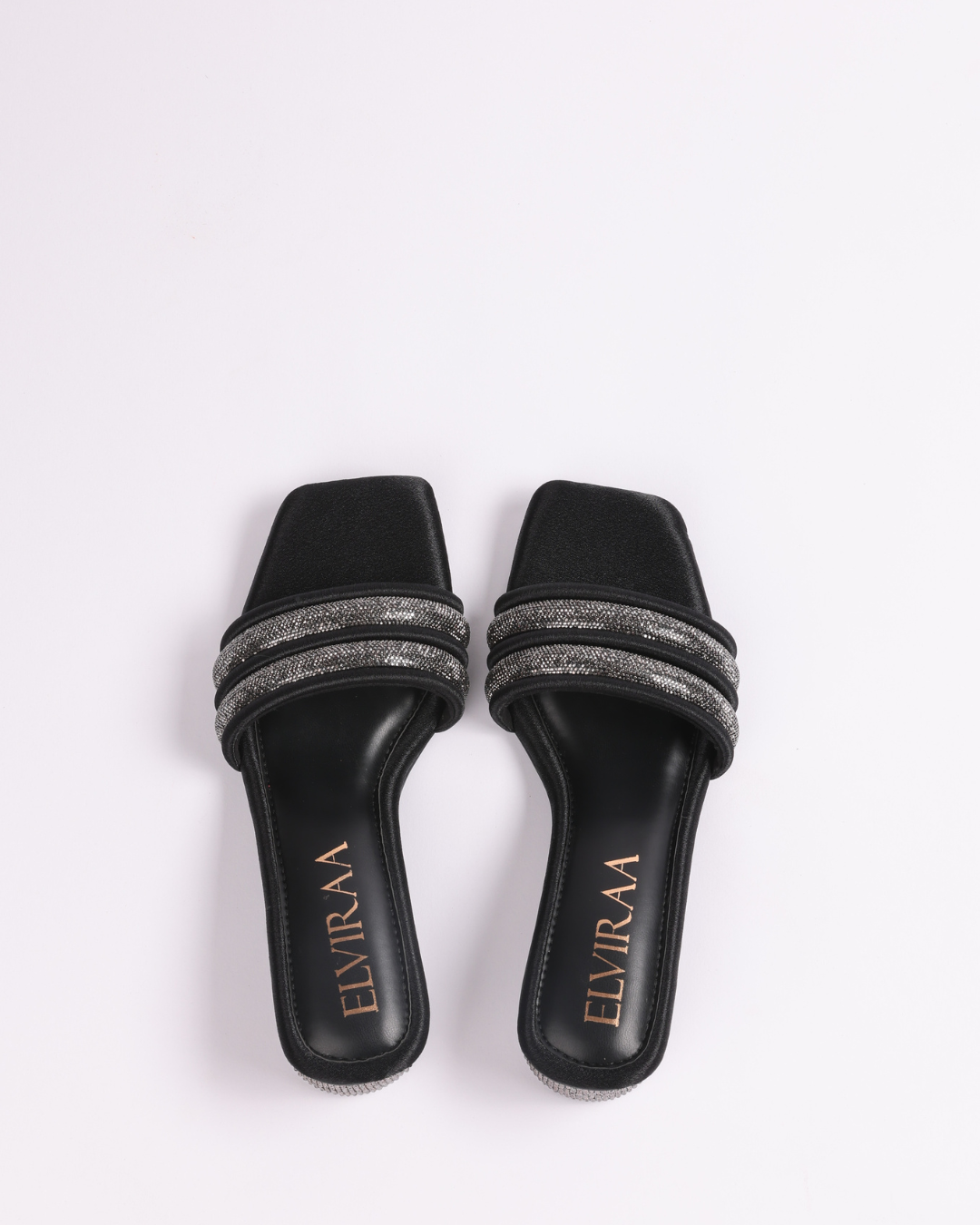 Puffy Diamond strap block heels 3