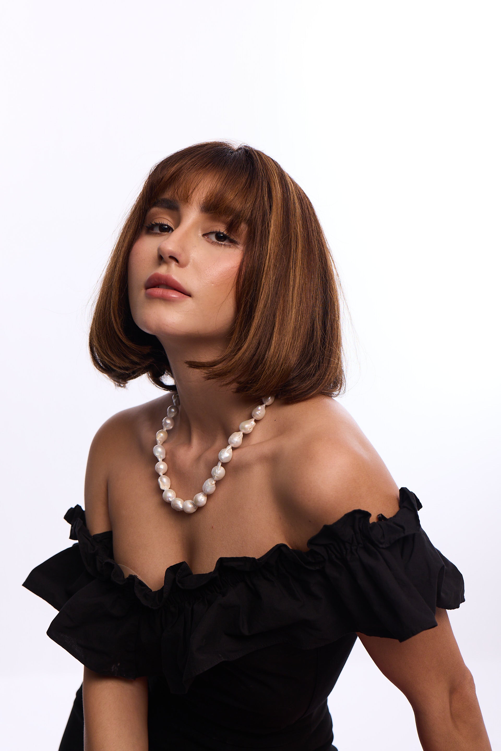 Baroque Pearl Single Chain minimal single pearl necklace for women