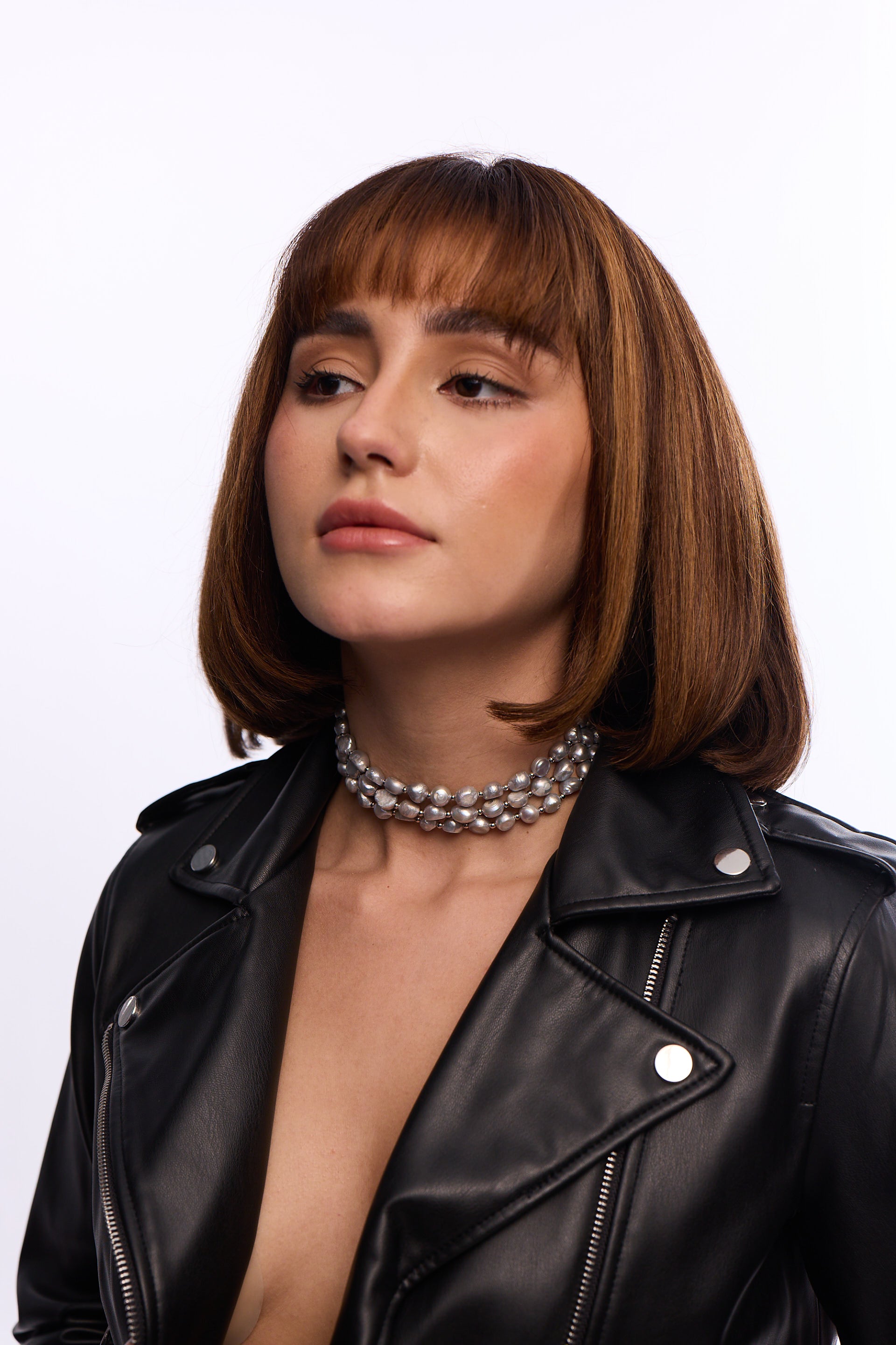 Baroque Bandel Choker Silver baroque pearl statement choker necklace for women