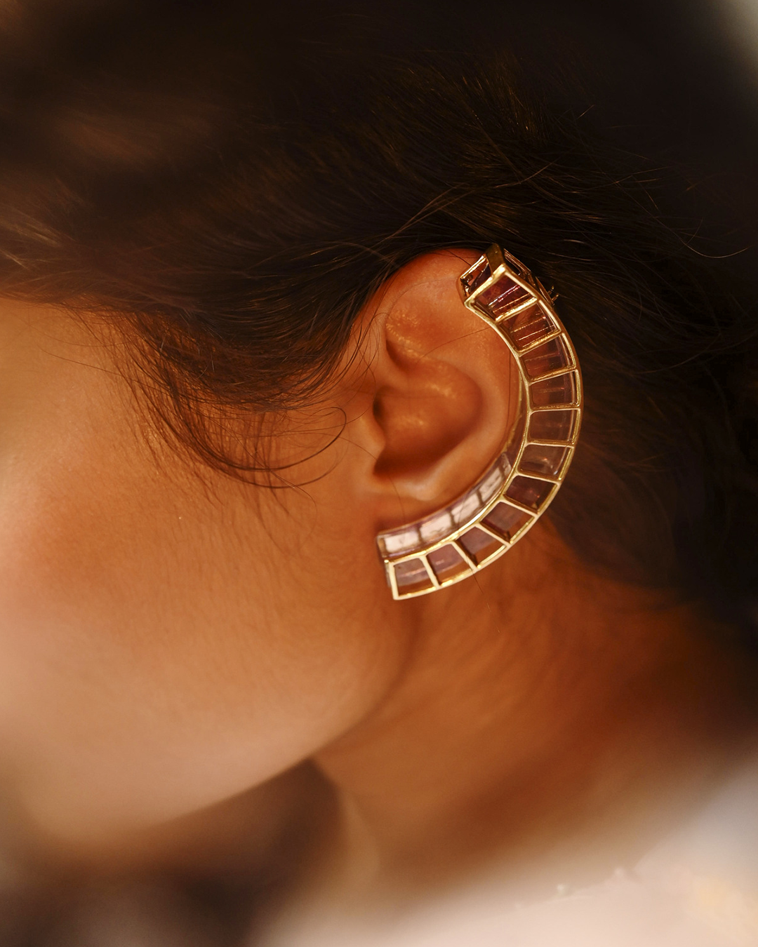 Aura Earcuff (Stone with Pen nibs) LEFT 3