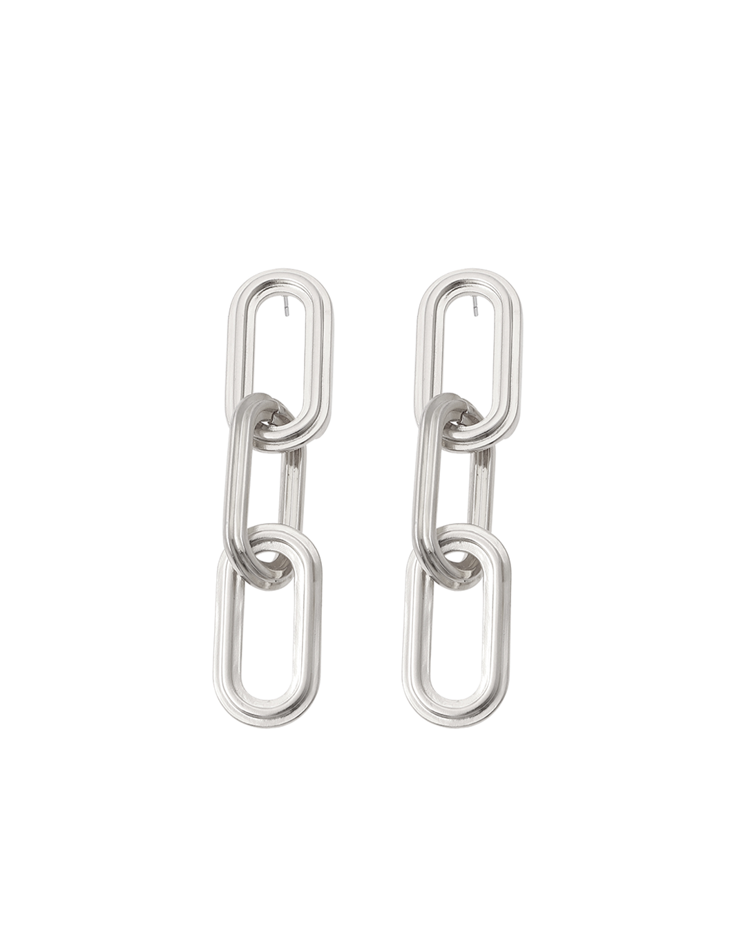 Chain Cascade earrings short silver