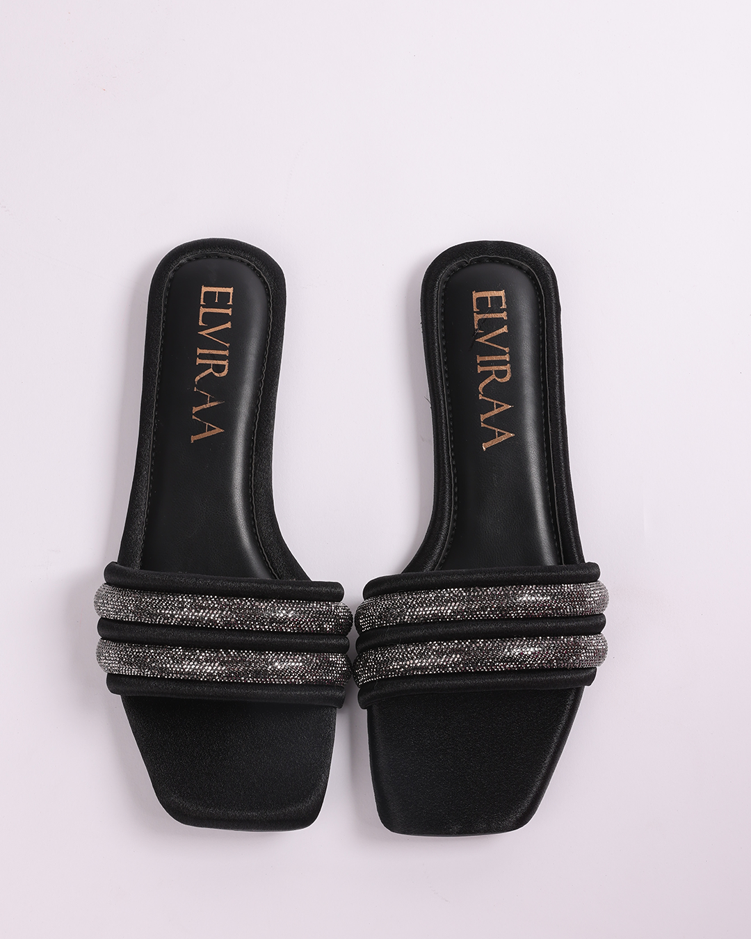 Puffy Diamond strap block heels