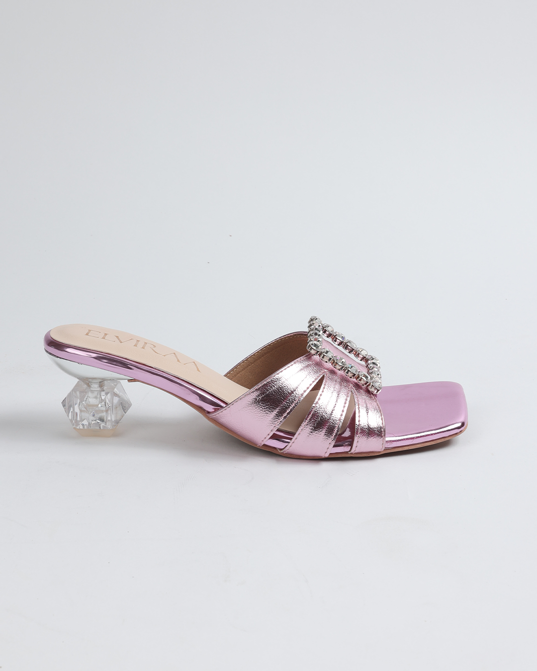 Square Stone buckle Flats