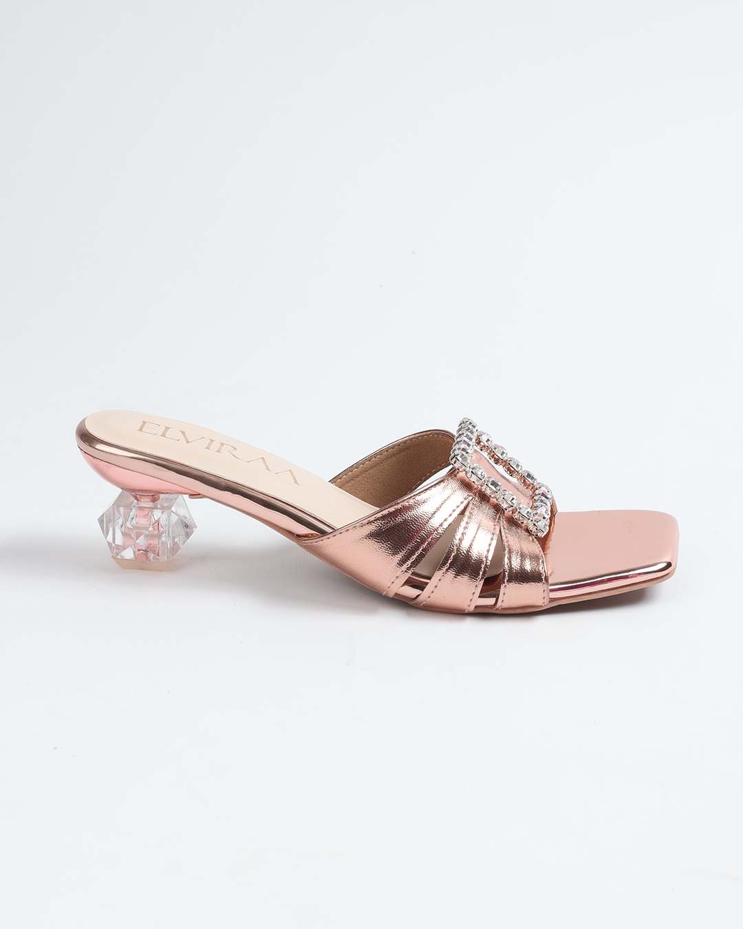Square Stone buckle Heels 2