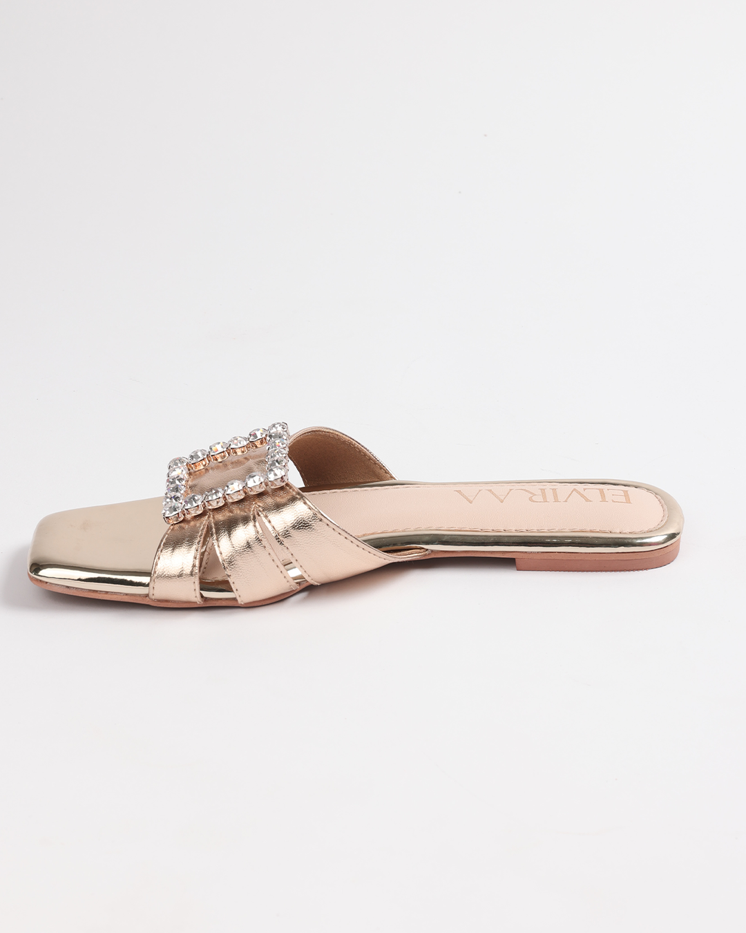 Square Stone buckle Heels