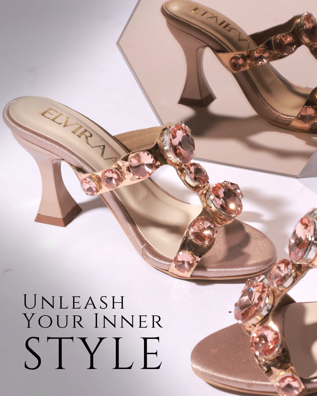 Stone studded heels