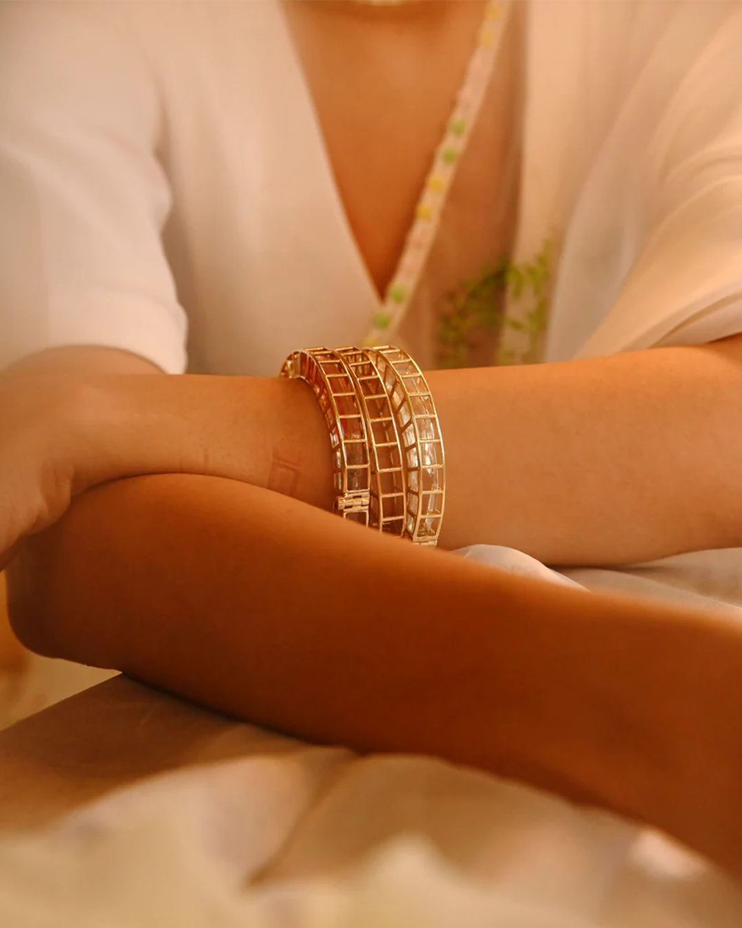 Enso Bangle (Stone with Pen nibs) 5