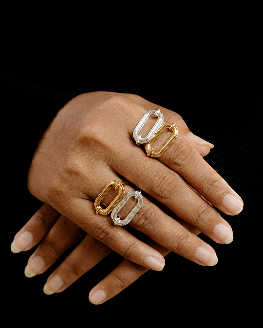 Link ring 3 gold