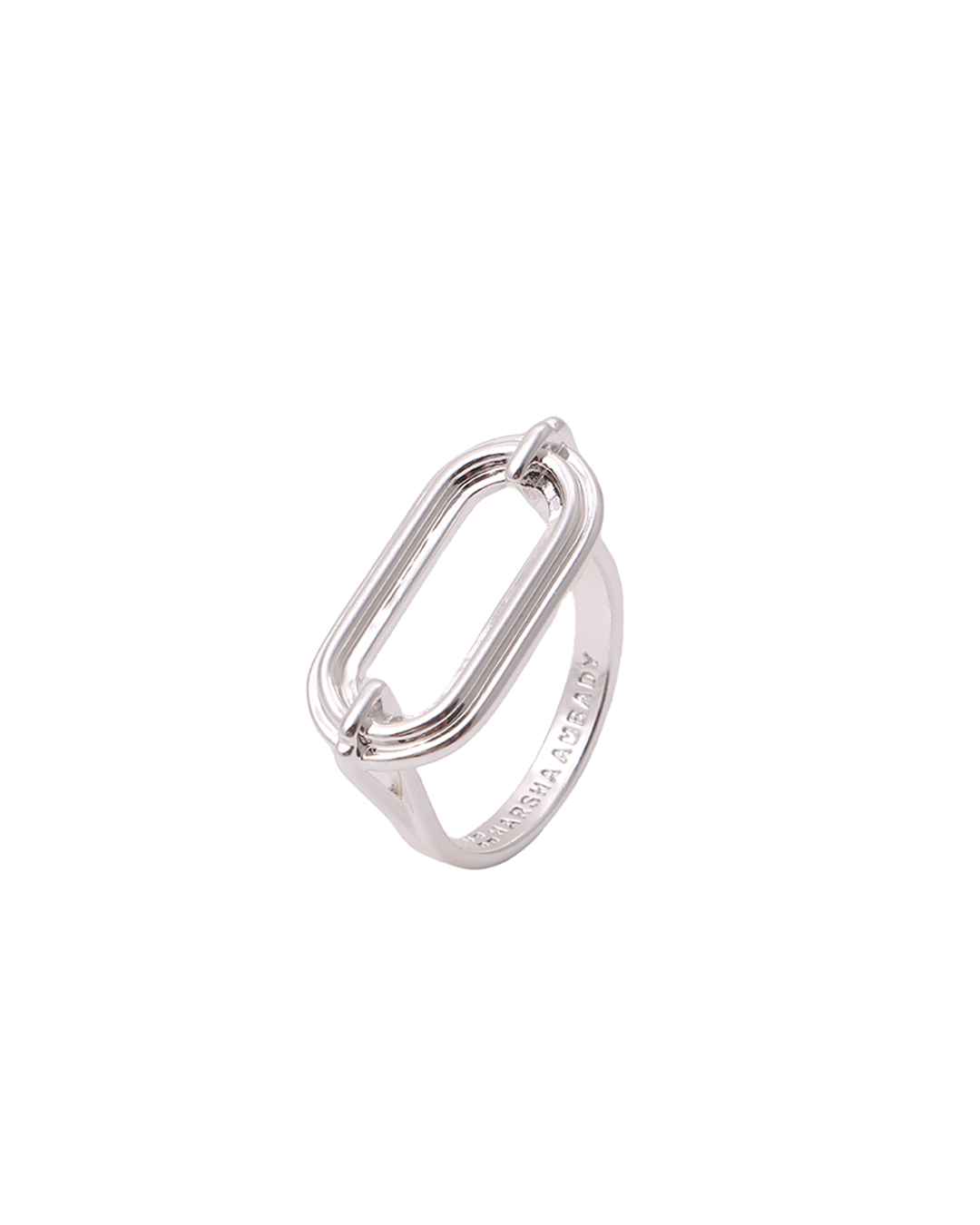 Link ring silver