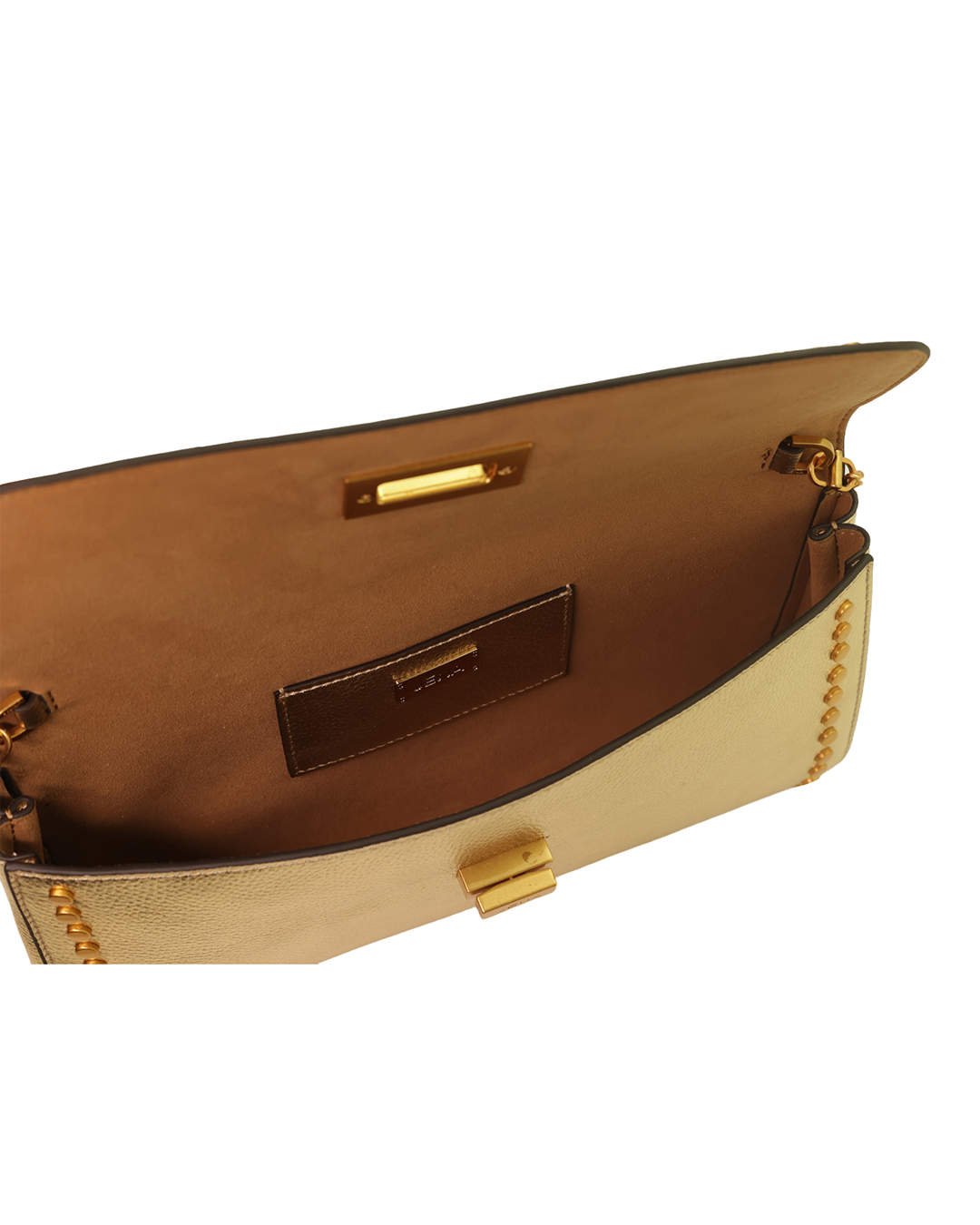 Metallic Slim Studded Clutch Bag 6C