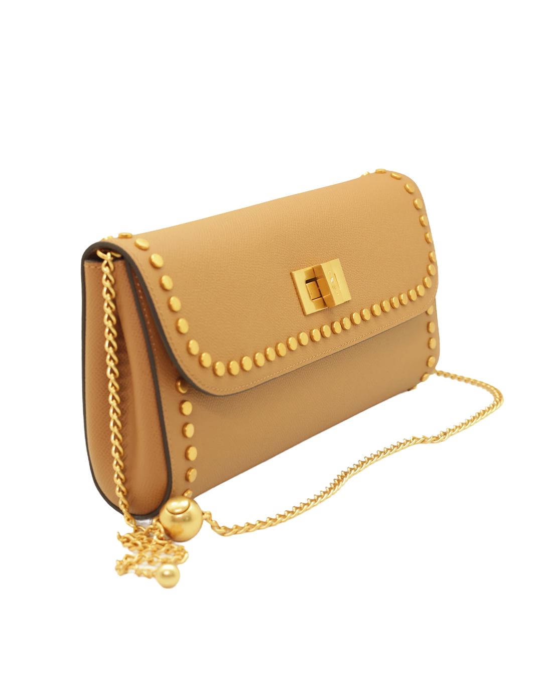Metallic Slim Studded Clutch Bag 6C