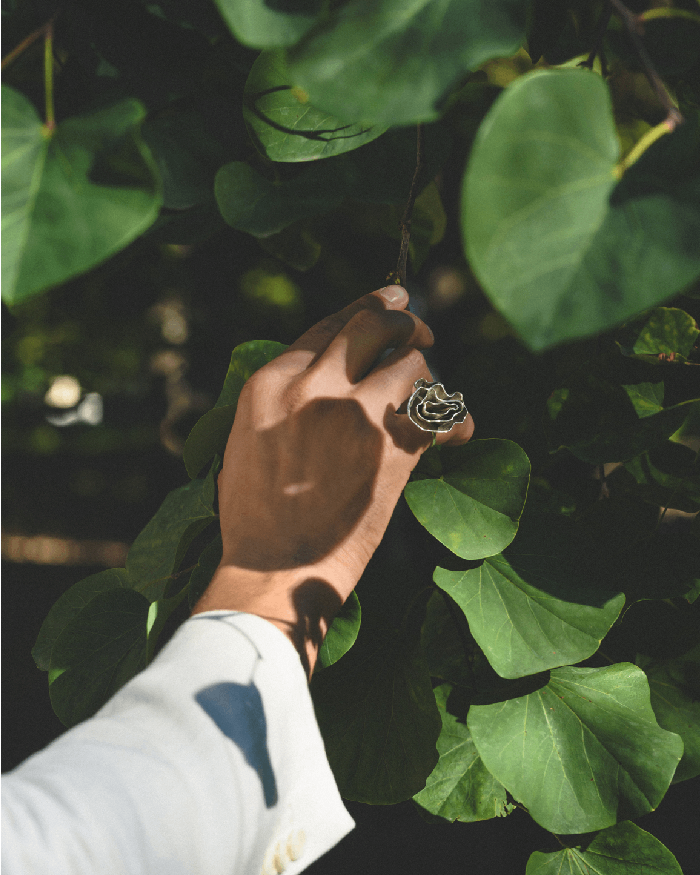 Silver Coral ring
