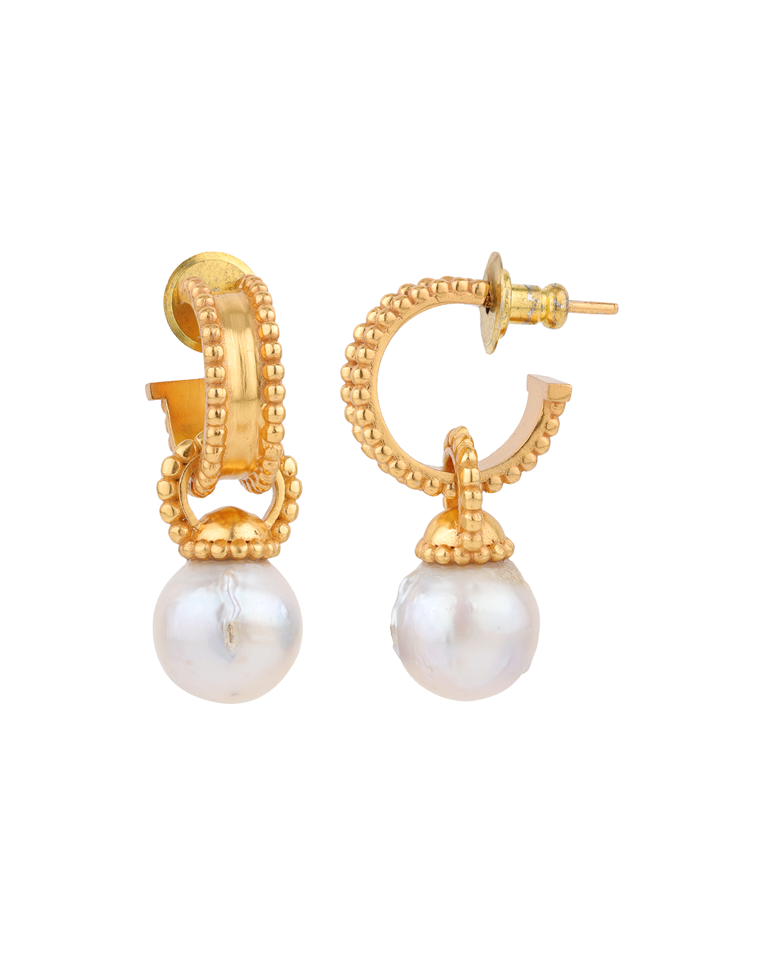 Oyster Baroque Hoops